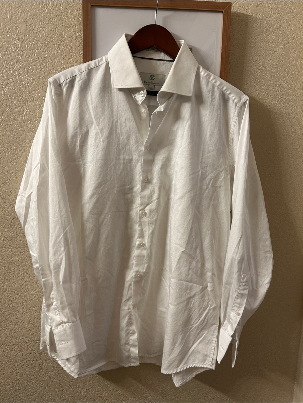Christian Lacroix White Men's Casual Button-Down Shirt
